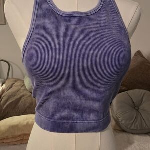 Zenana Outfitters Lavender Ribbed Tank Top